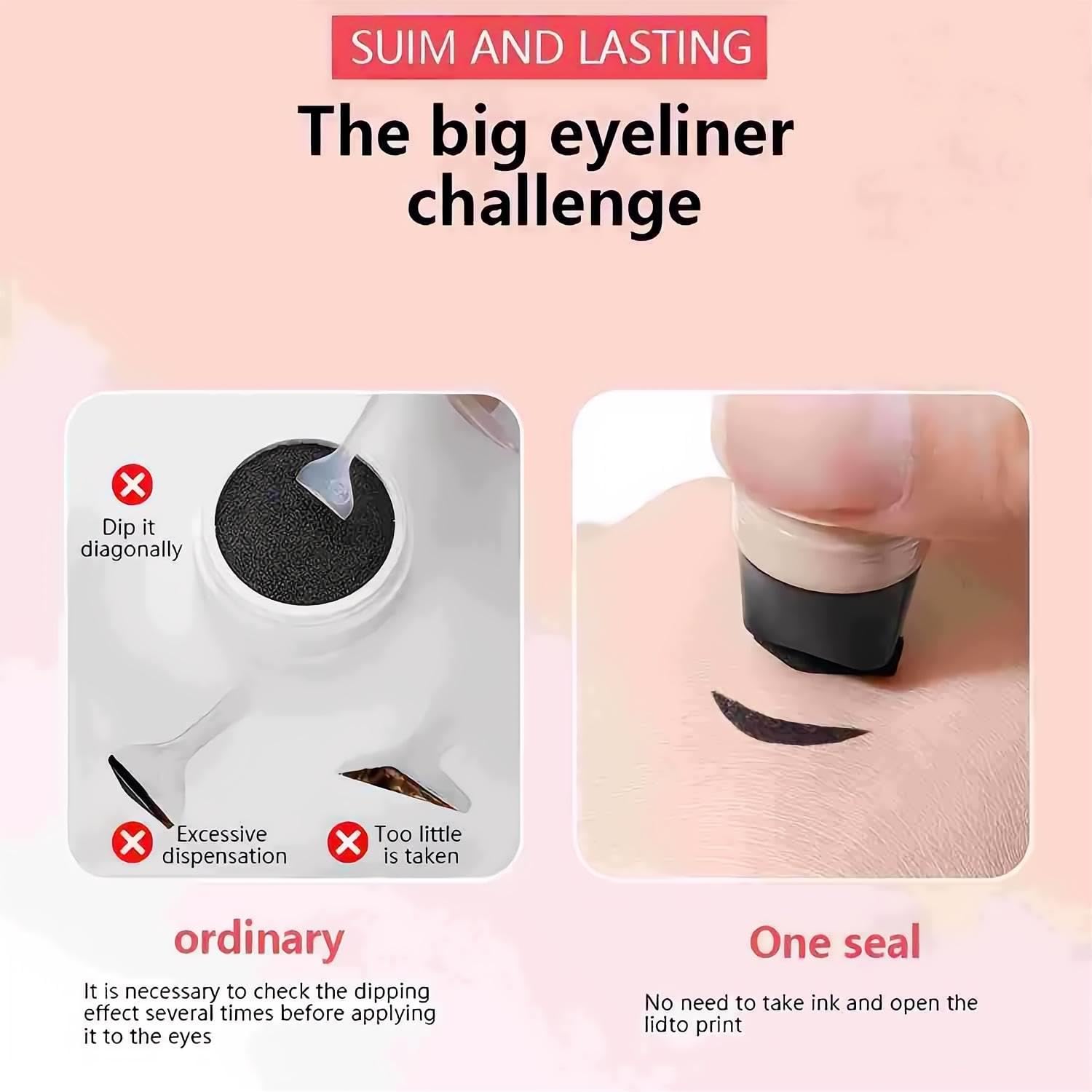 Eyeliner Tip Ștampilă 2in1 – Codiță Perfectă în 3 Secunde