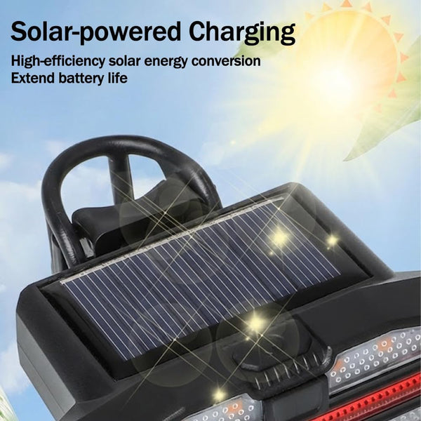 Lumină LED Bicicletă cu Încărcare Solară