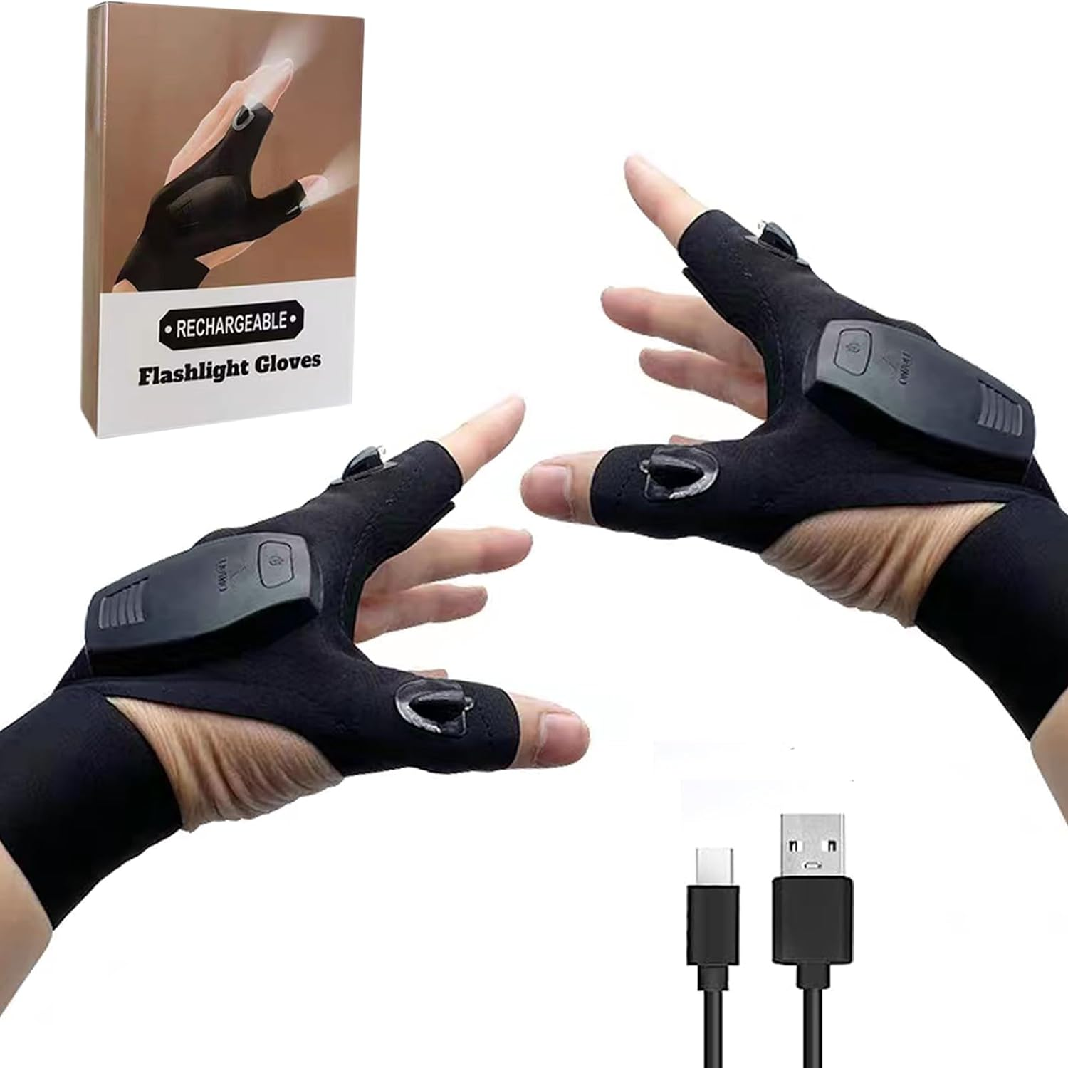 Mănuși cu LED Multifuncționale si Reîncărcabile