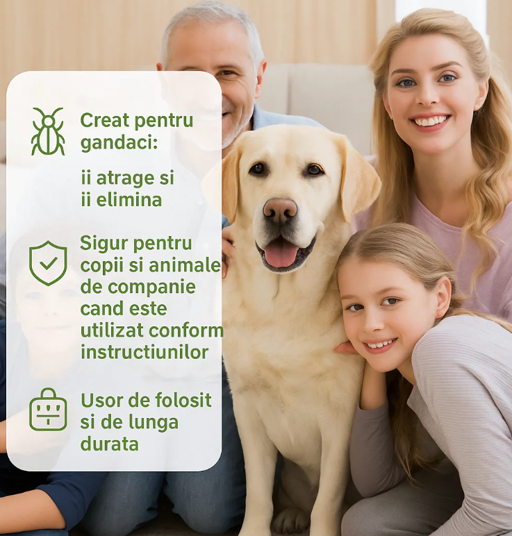 Capsule de Momeală Anti-Gândaci cu acțiune in lanț pentru a elimina coloniile de gândaci ascunși